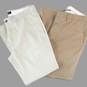 Bundle of 2 Men's Classic Chino Pants - Tan and Beige 36x30